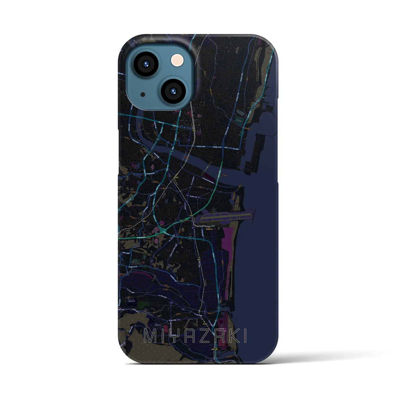 【宮崎(宮崎県)】地図柄iPhoneケース(バックカバータイプ)