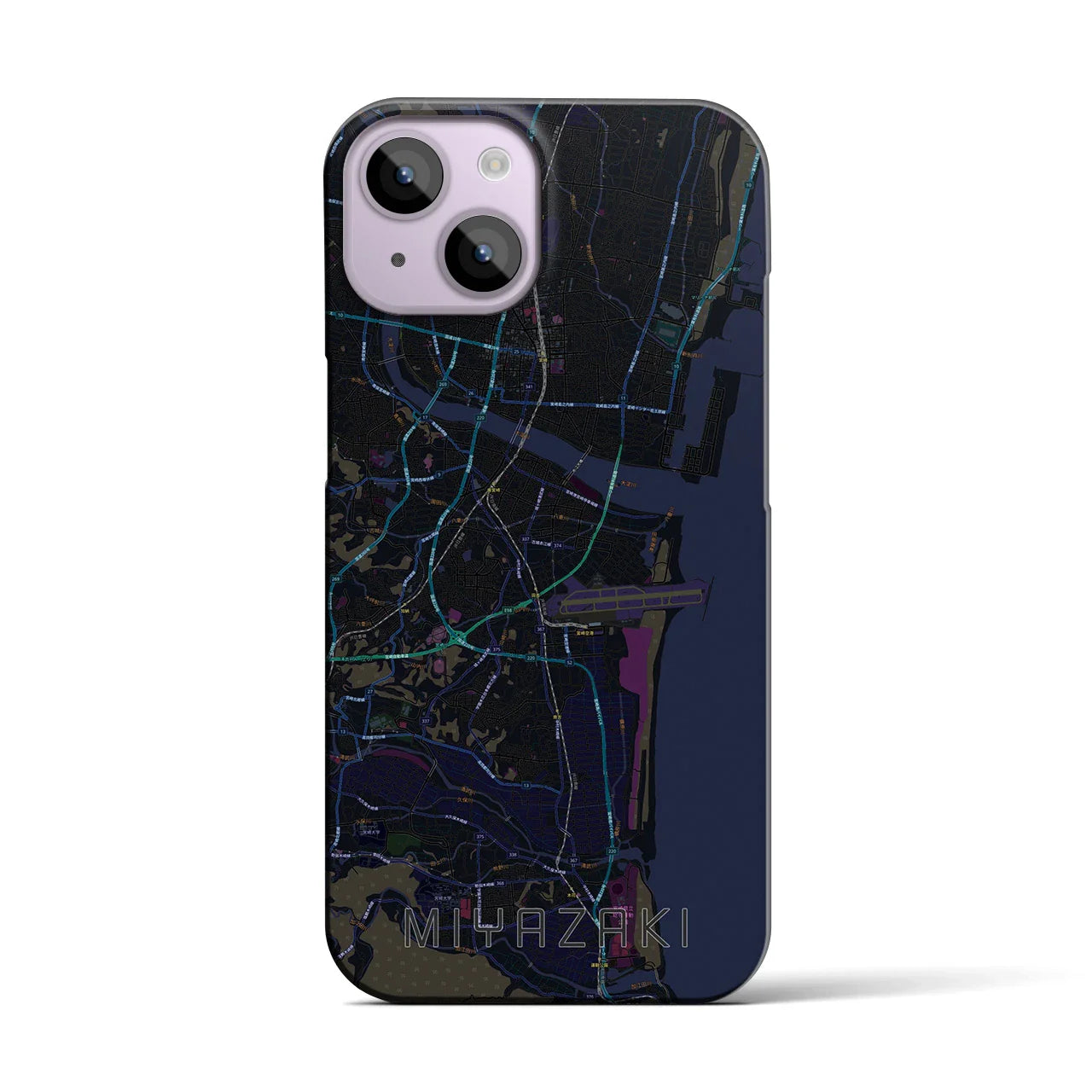 【宮崎(宮崎県)】地図柄iPhoneケース(バックカバータイプ)