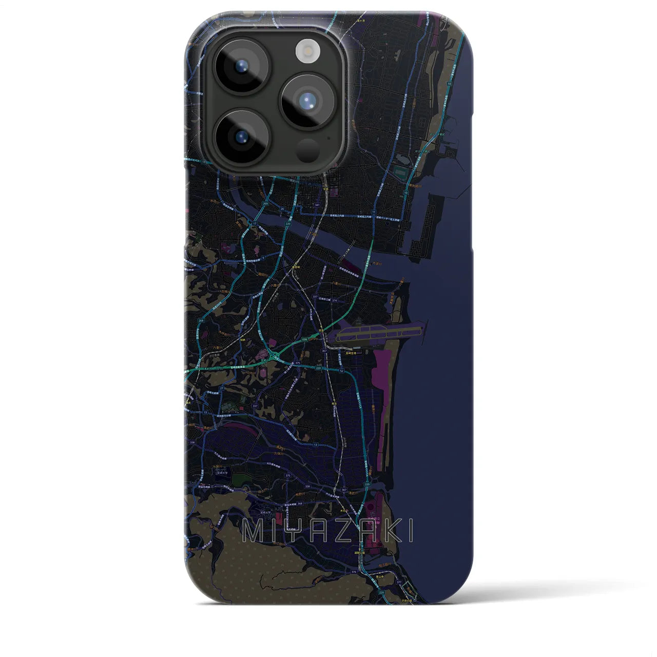 【宮崎(宮崎県)】地図柄iPhoneケース(バックカバータイプ)