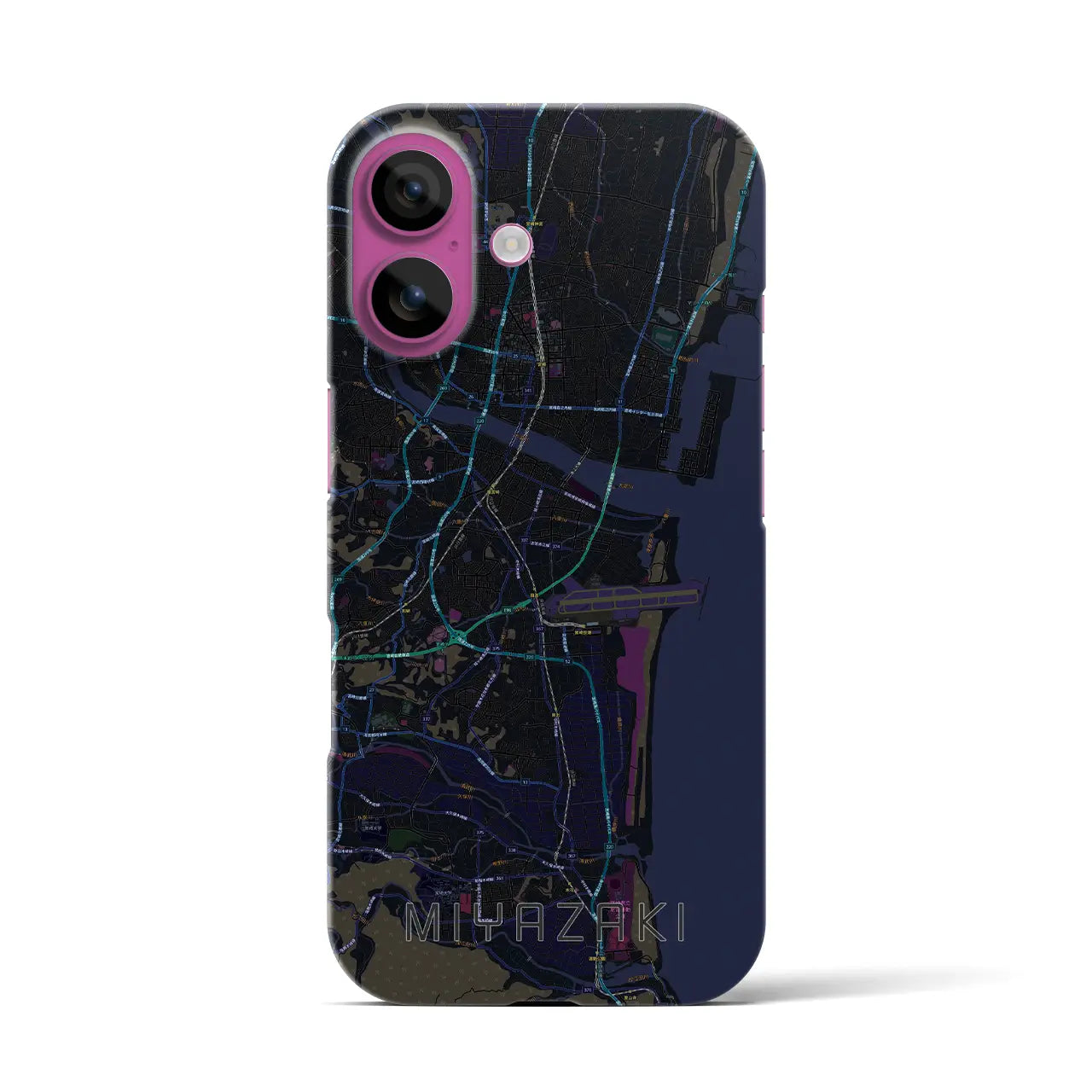 【宮崎(宮崎県)】地図柄iPhoneケース(バックカバータイプ)