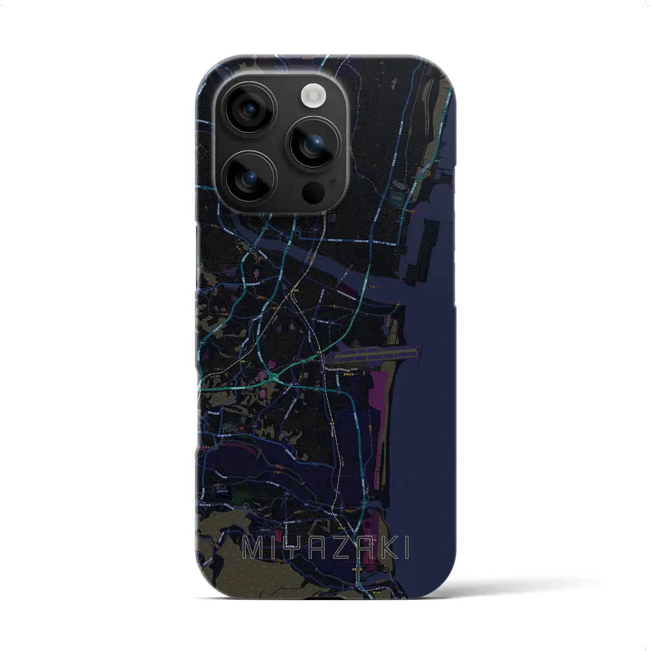 【宮崎(宮崎県)】地図柄iPhoneケース(バックカバータイプ)