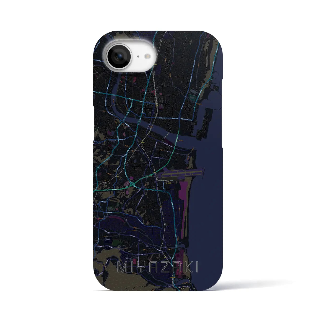 【宮崎(宮崎県)】地図柄iPhoneケース(バックカバータイプ)