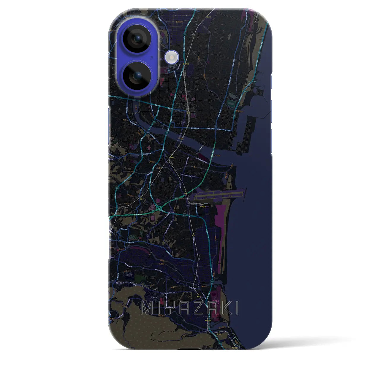 【宮崎(宮崎県)】地図柄iPhoneケース(バックカバータイプ)