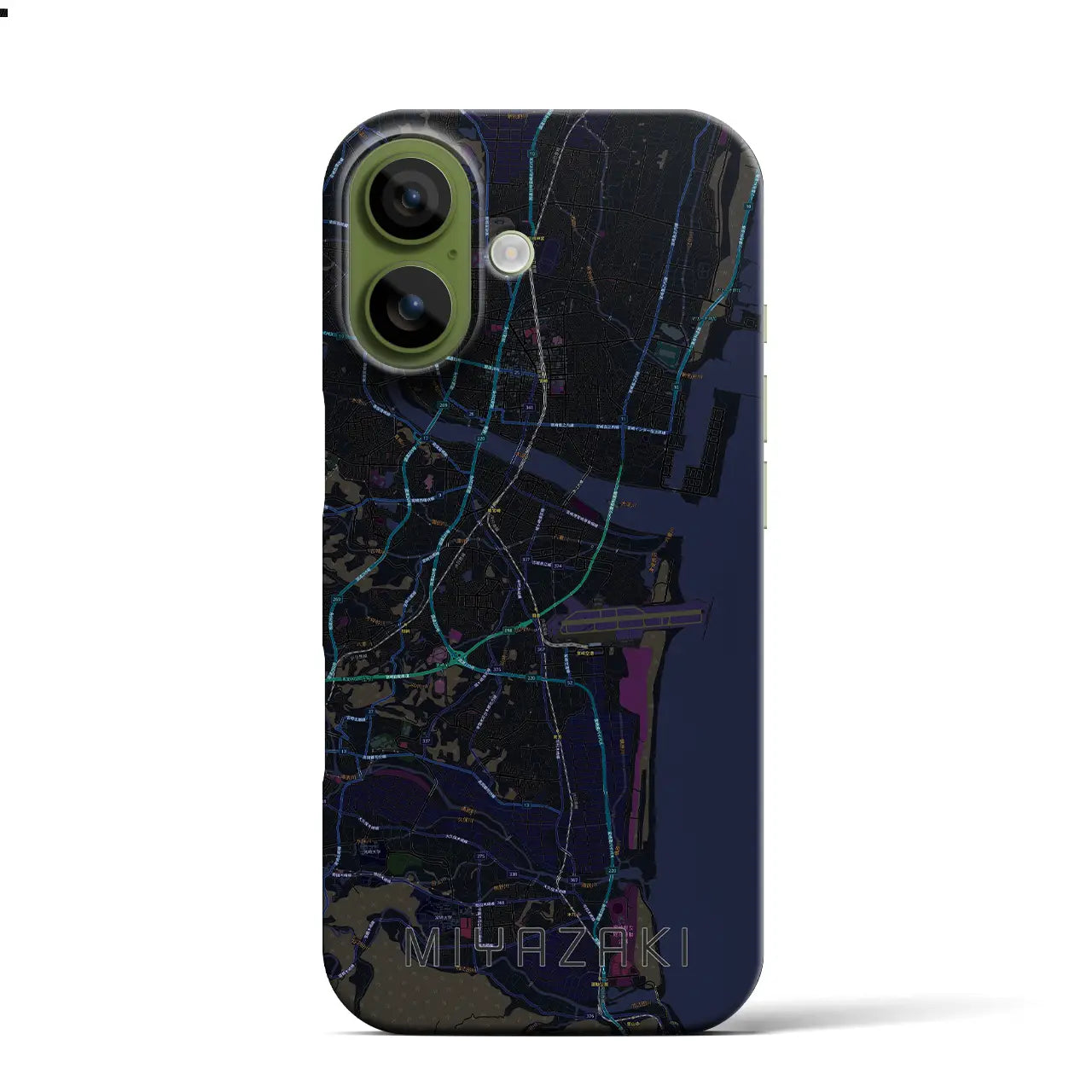 【宮崎(宮崎県)】地図柄iPhoneケース(バックカバータイプ)