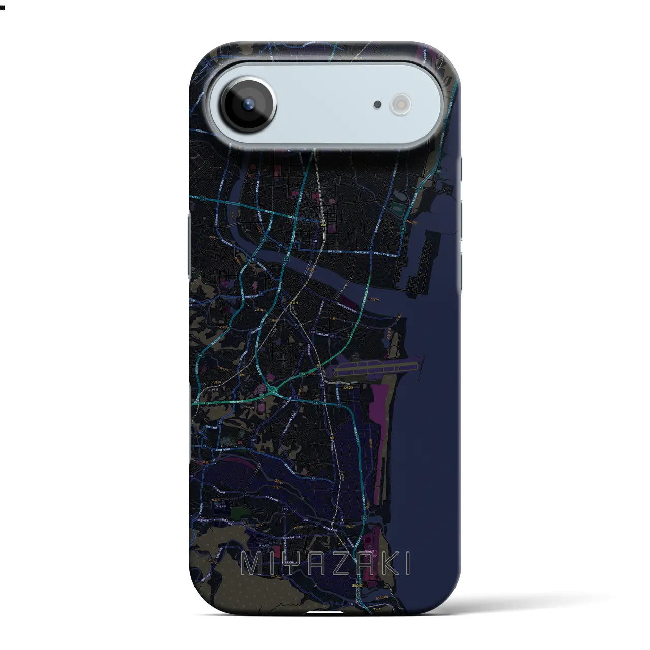 【宮崎(宮崎県)】地図柄iPhoneケース(バックカバータイプ)