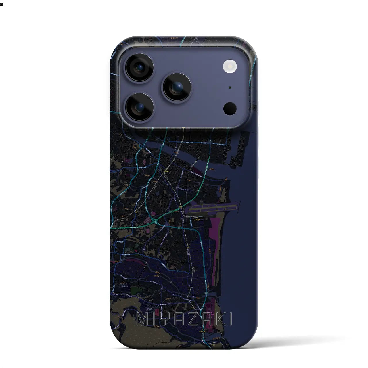 【宮崎(宮崎県)】地図柄iPhoneケース(バックカバータイプ)