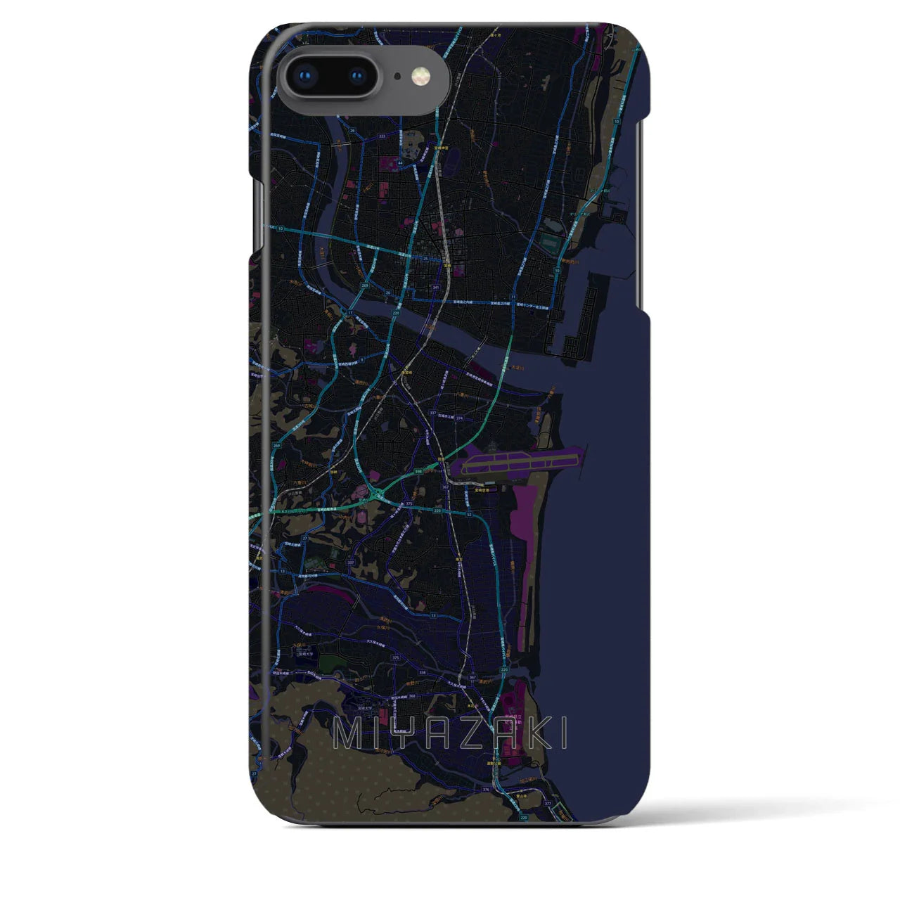 【宮崎(宮崎県)】地図柄iPhoneケース(バックカバータイプ)