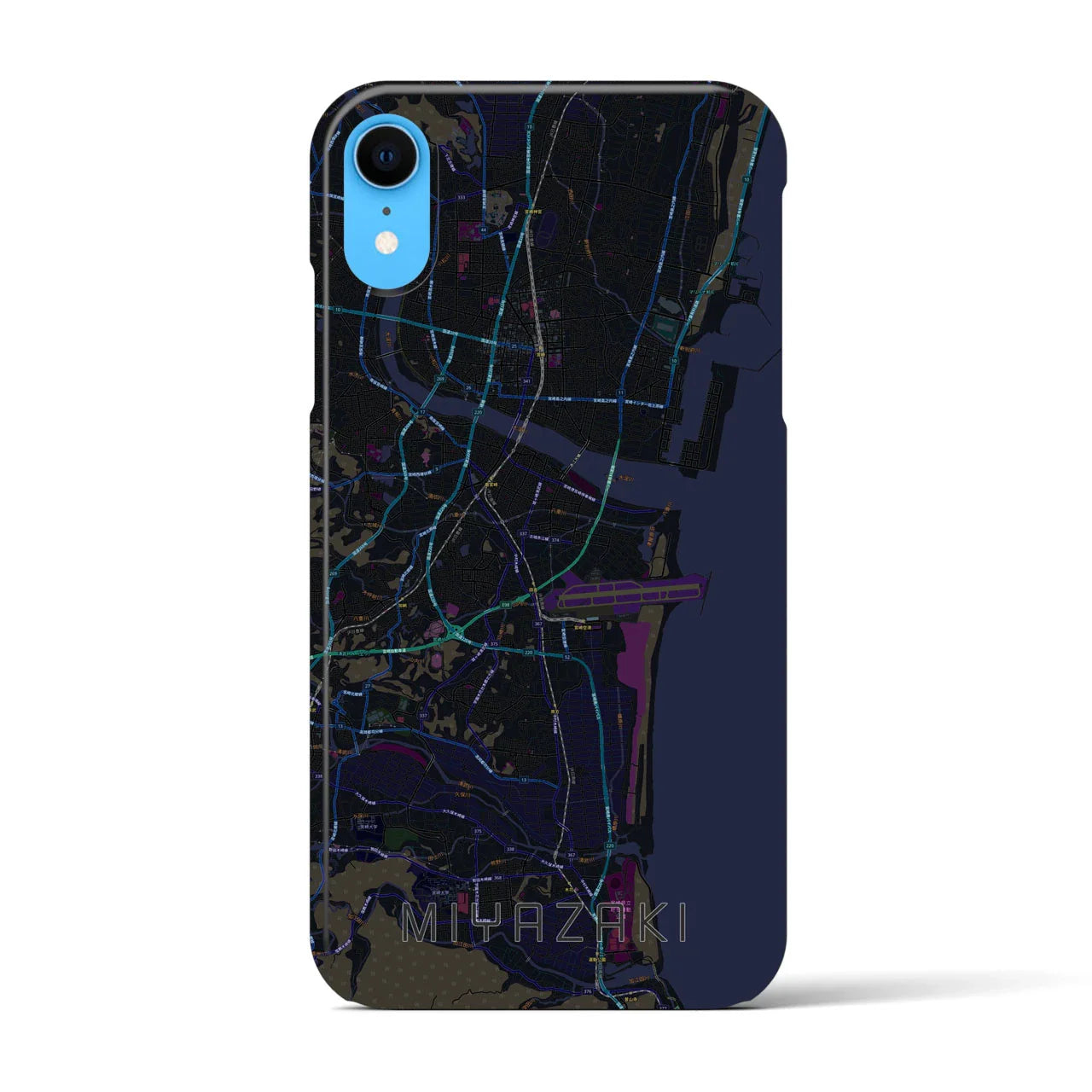 【宮崎(宮崎県)】地図柄iPhoneケース(バックカバータイプ)