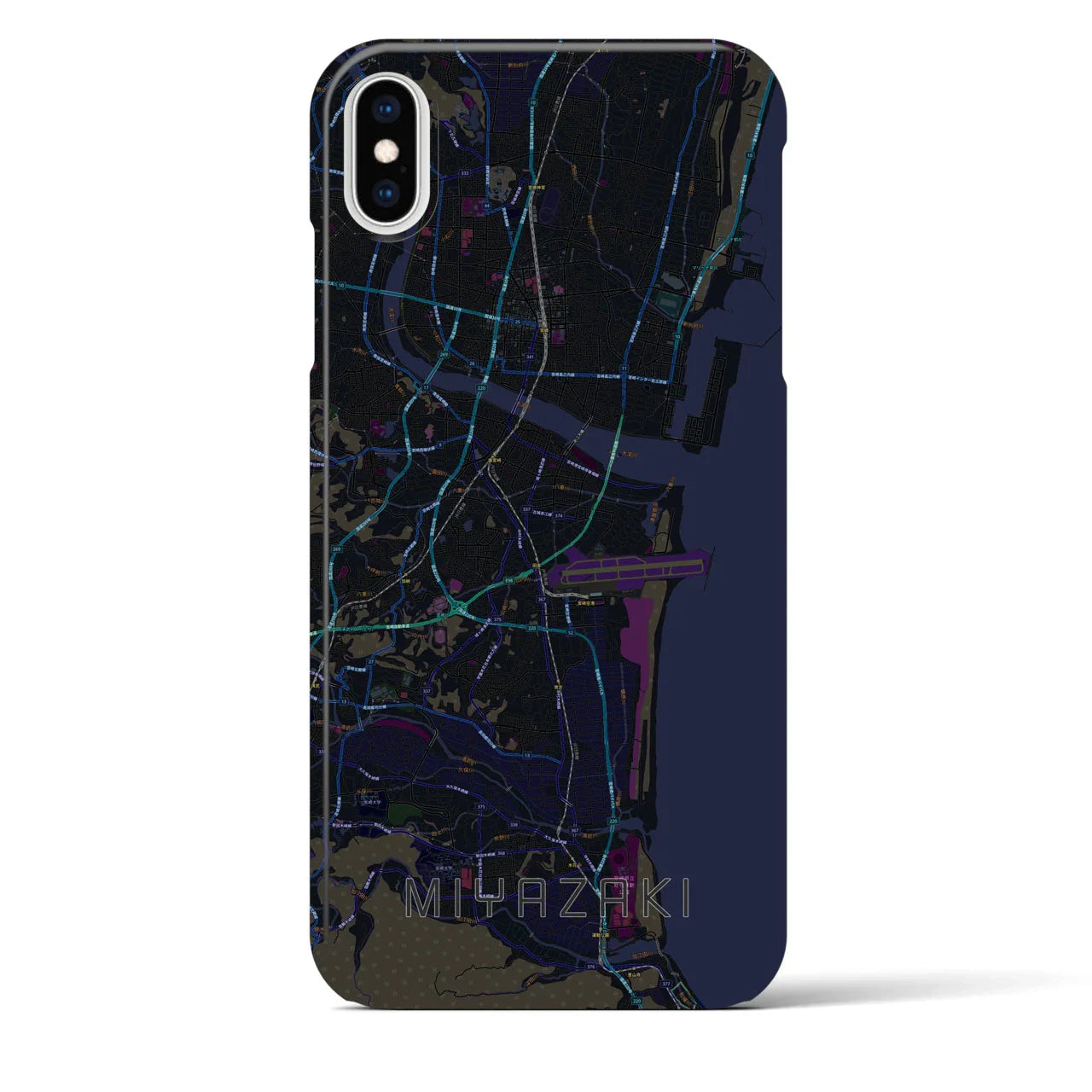 【宮崎(宮崎県)】地図柄iPhoneケース(バックカバータイプ)