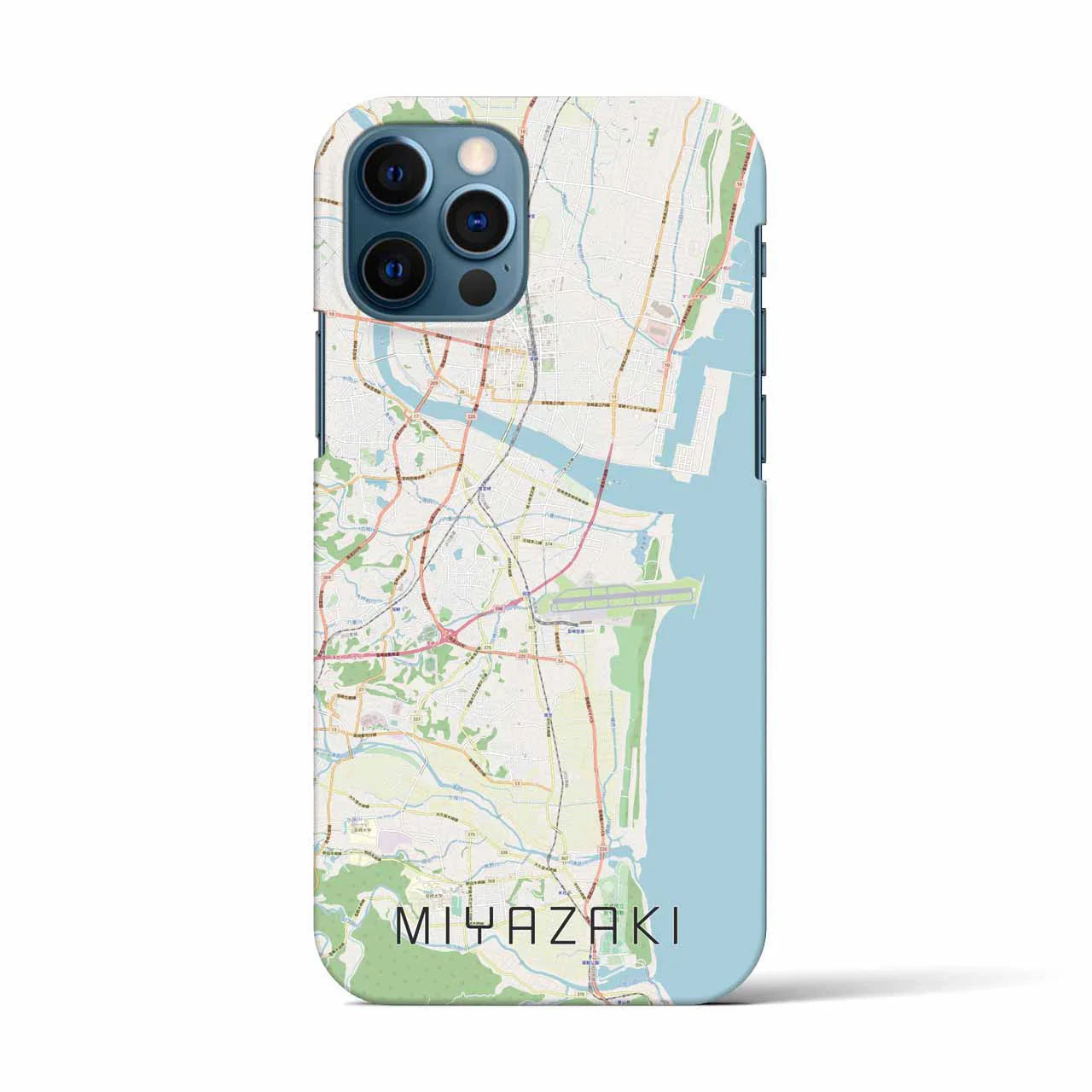 【宮崎(宮崎県)】地図柄iPhoneケース(バックカバータイプ)