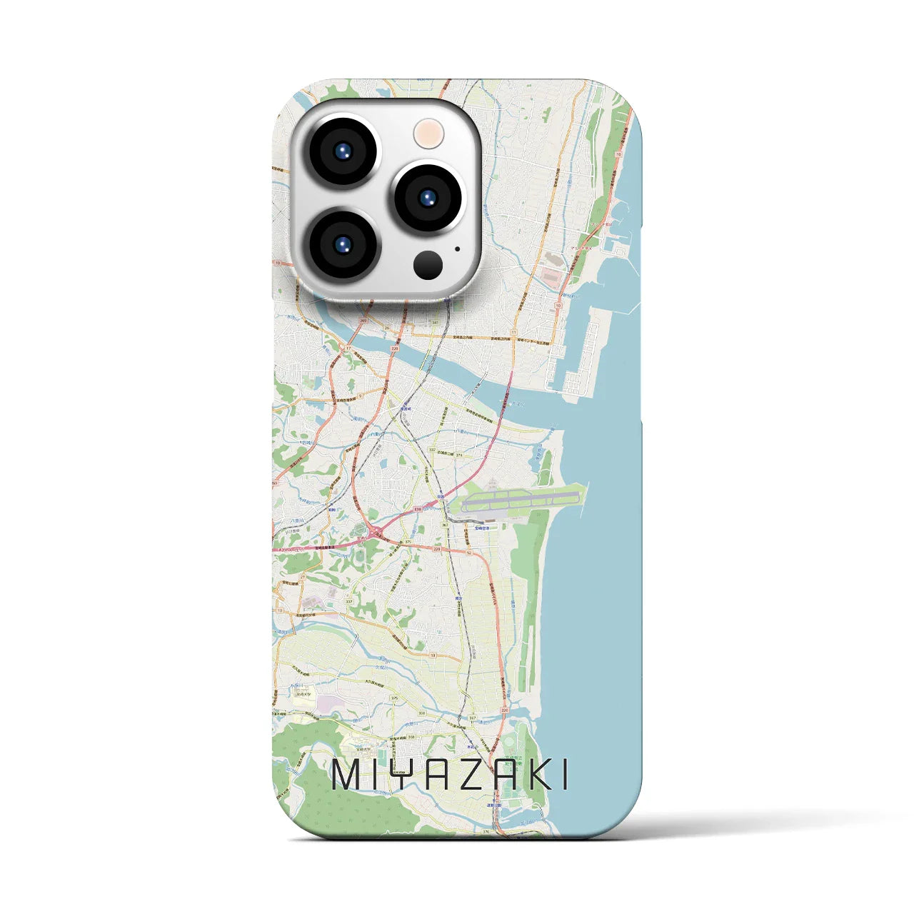 【宮崎(宮崎県)】地図柄iPhoneケース(バックカバータイプ)