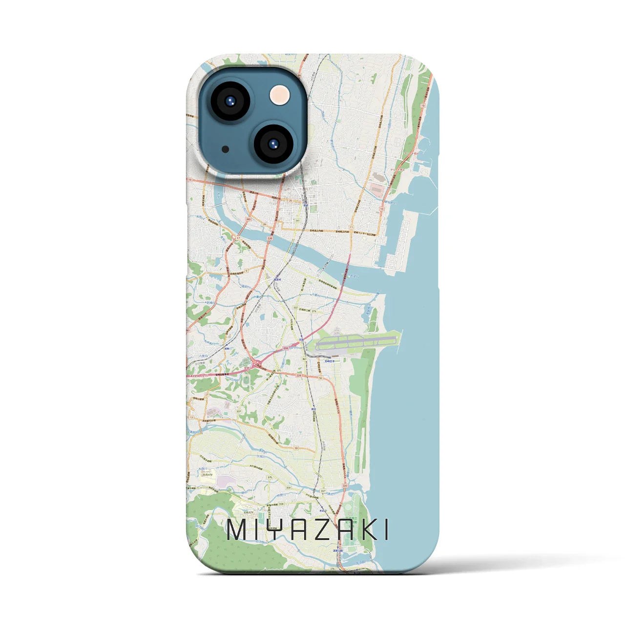 【宮崎(宮崎県)】地図柄iPhoneケース(バックカバータイプ)