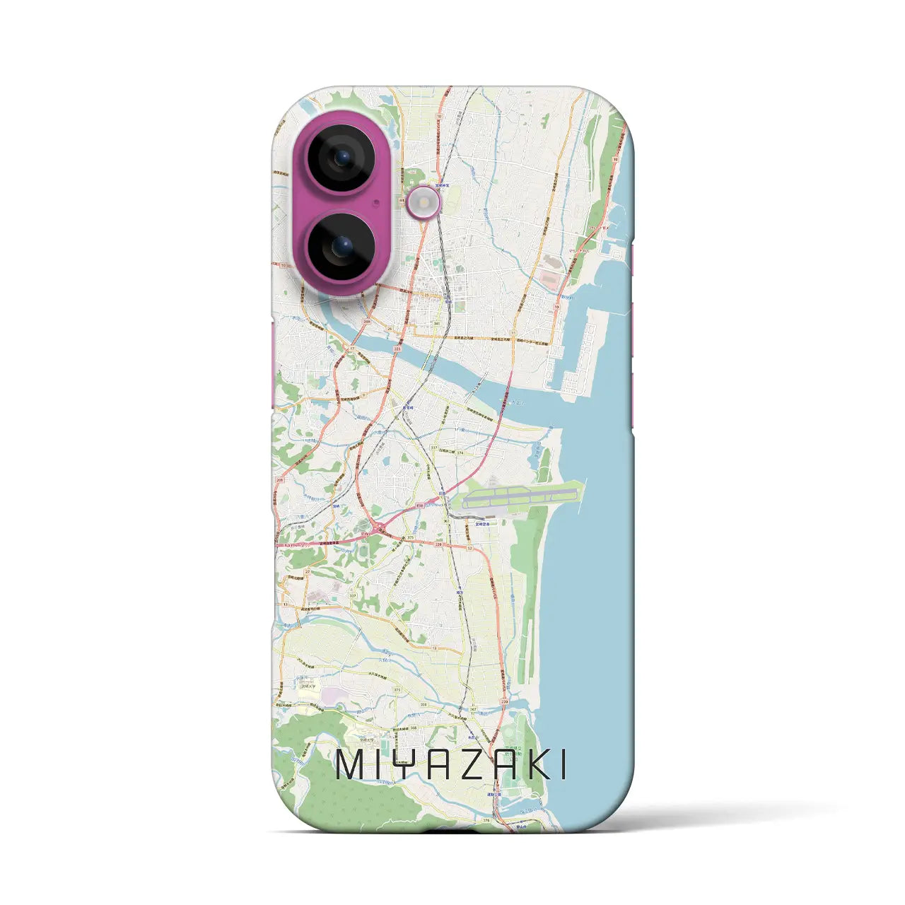 【宮崎(宮崎県)】地図柄iPhoneケース(バックカバータイプ)