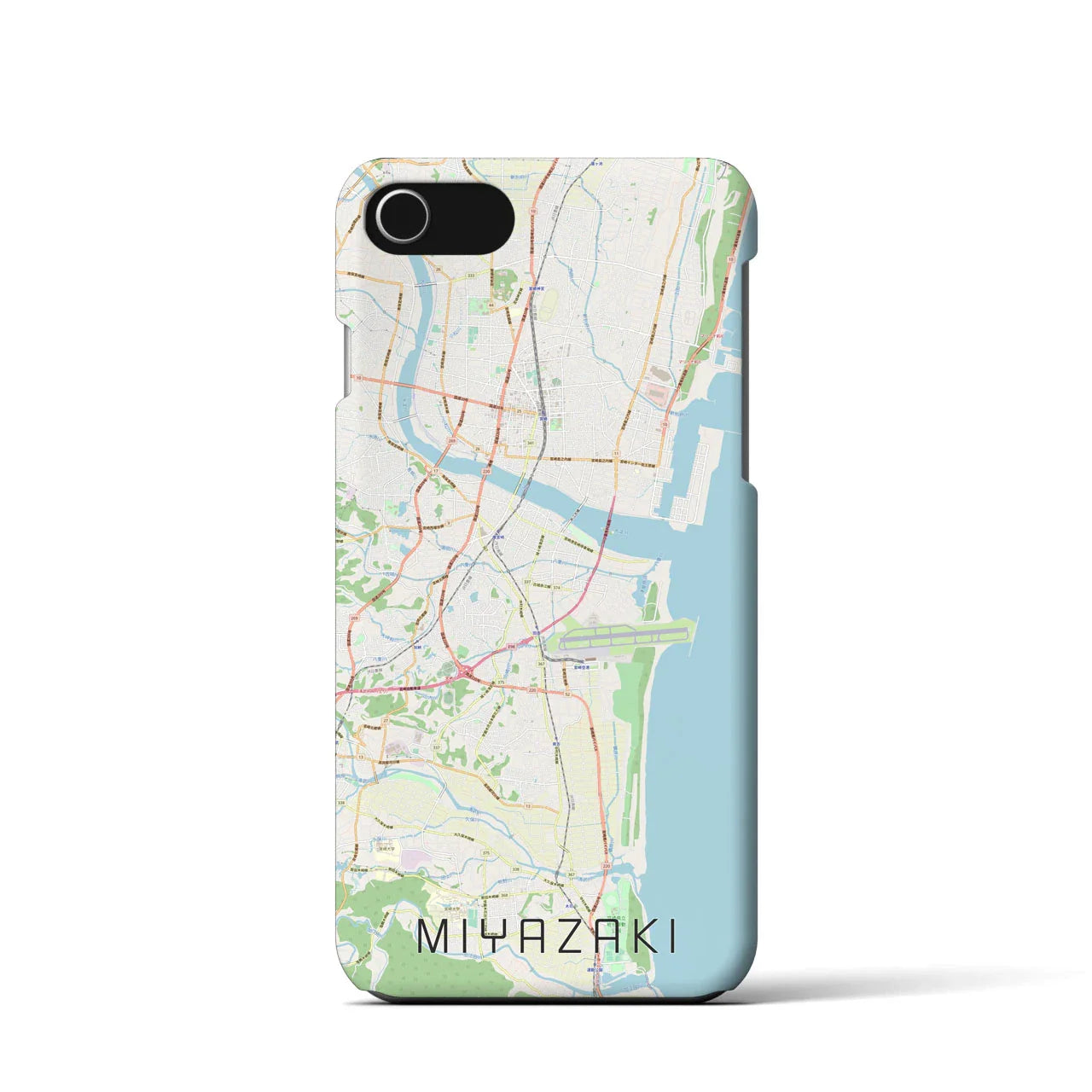 【宮崎(宮崎県)】地図柄iPhoneケース(バックカバータイプ)