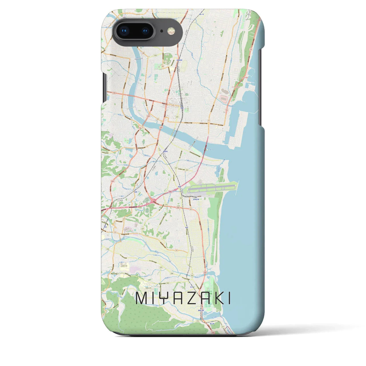 【宮崎(宮崎県)】地図柄iPhoneケース(バックカバータイプ)