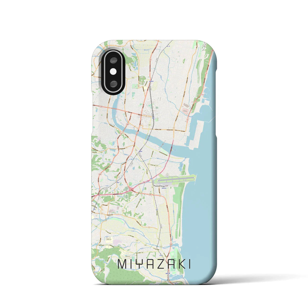 【宮崎(宮崎県)】地図柄iPhoneケース(バックカバータイプ)