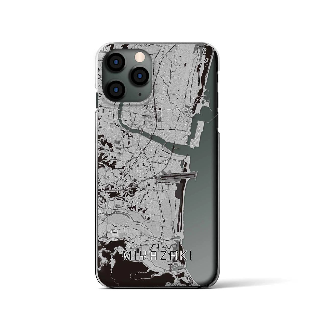 【宮崎(宮崎県)】地図柄iPhoneケース(クリアタイプ)