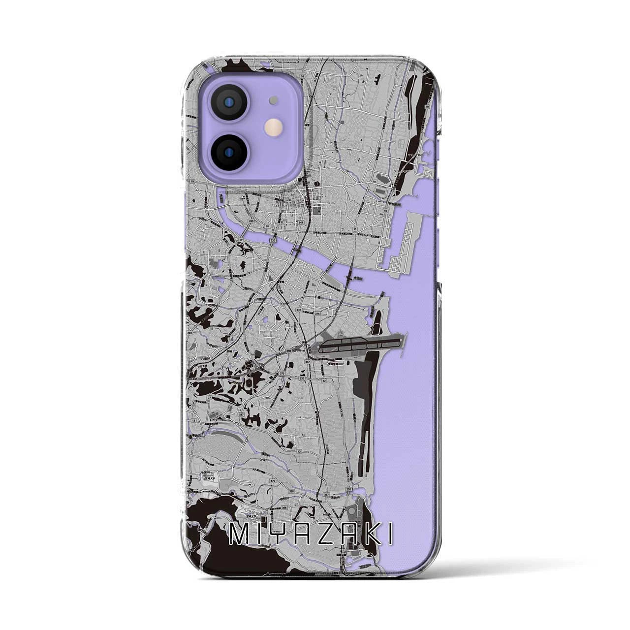 【宮崎(宮崎県)】地図柄iPhoneケース(クリアタイプ)