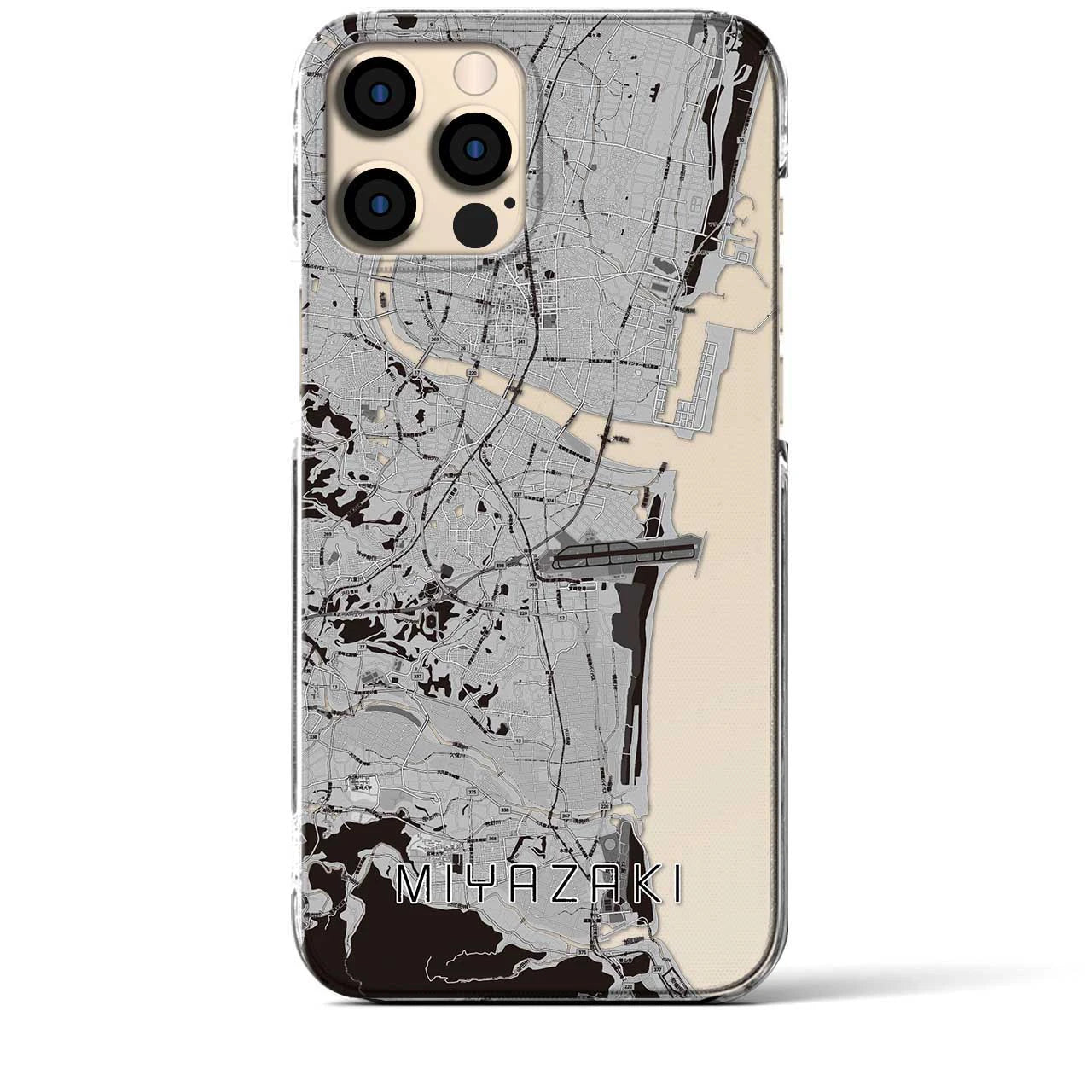 【宮崎(宮崎県)】地図柄iPhoneケース(クリアタイプ)