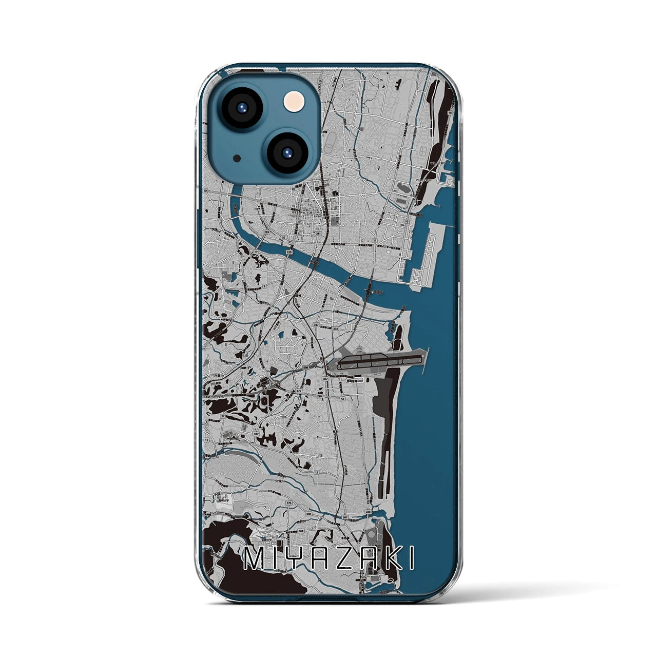 【宮崎(宮崎県)】地図柄iPhoneケース(クリアタイプ)