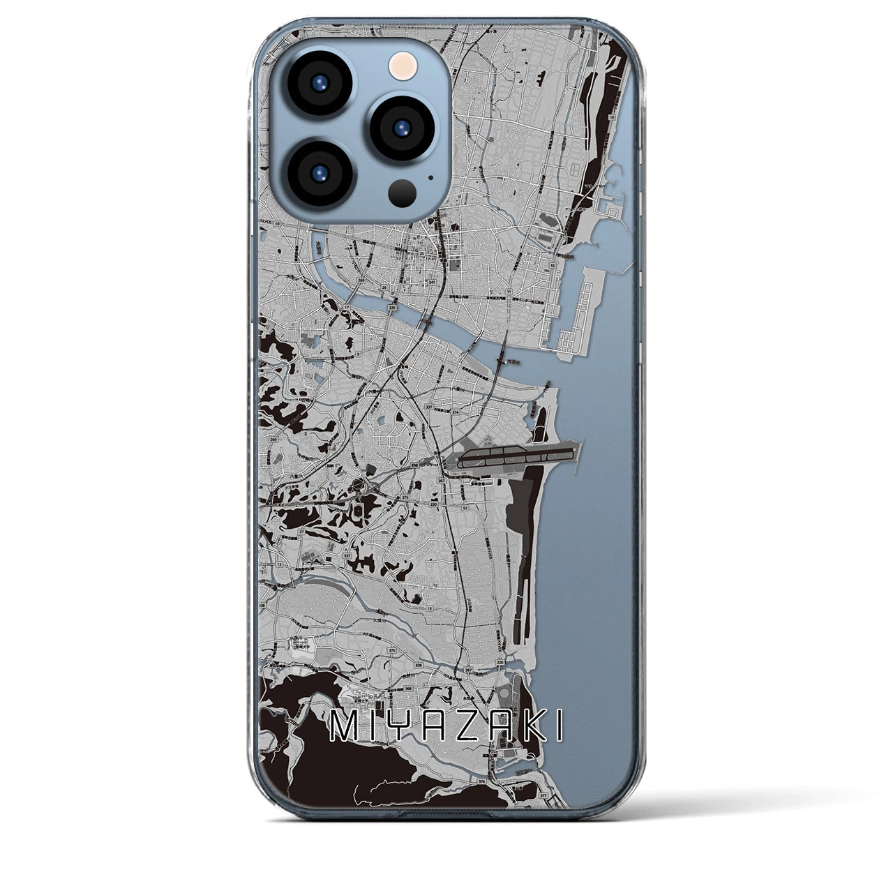 【宮崎(宮崎県)】地図柄iPhoneケース(クリアタイプ)