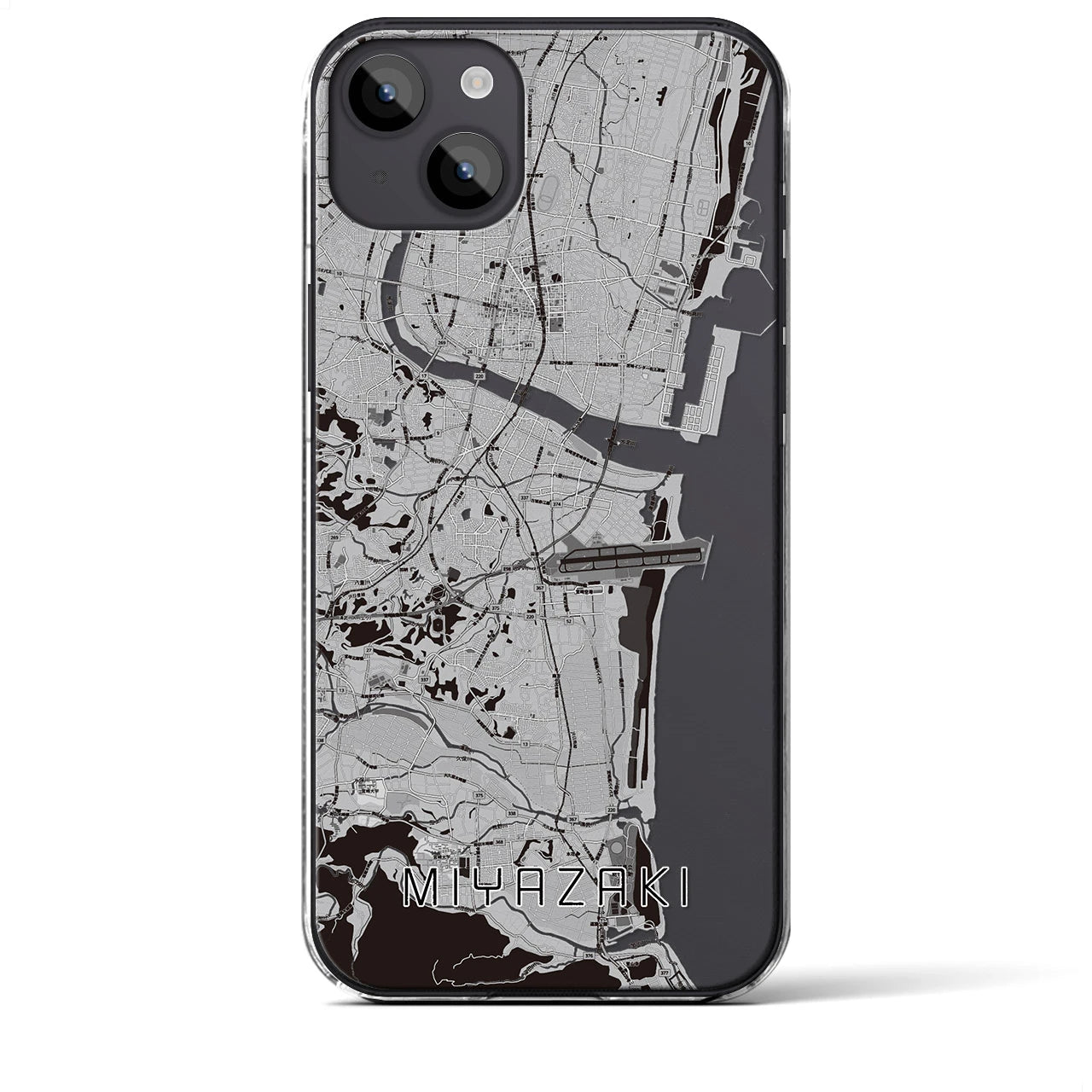 【宮崎(宮崎県)】地図柄iPhoneケース(クリアタイプ)