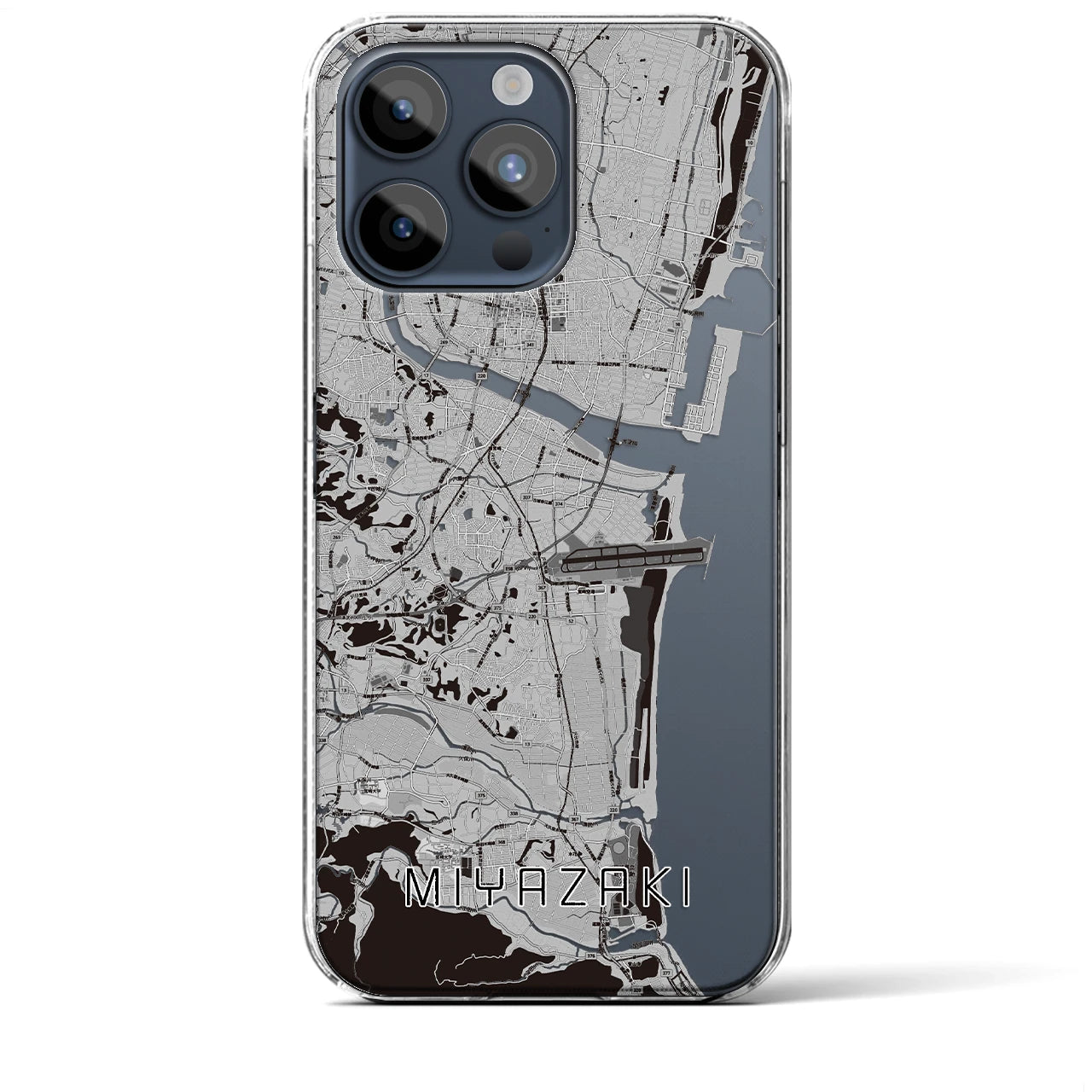 【宮崎(宮崎県)】地図柄iPhoneケース(クリアタイプ)