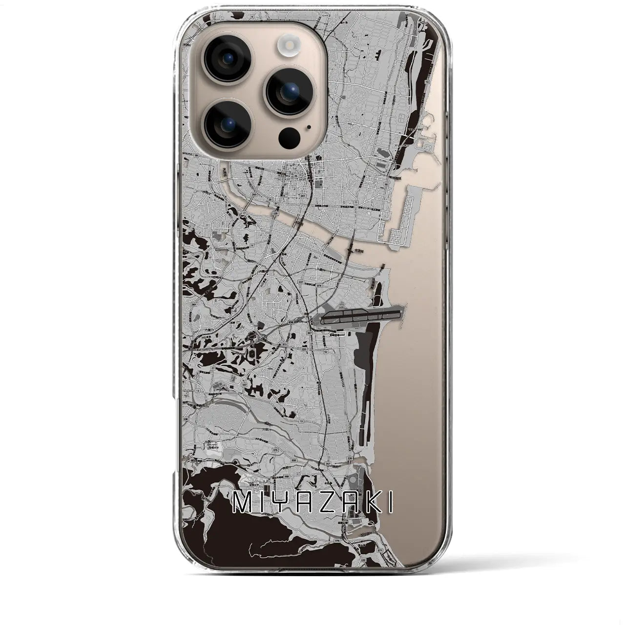 【宮崎(宮崎県)】地図柄iPhoneケース(クリアタイプ)