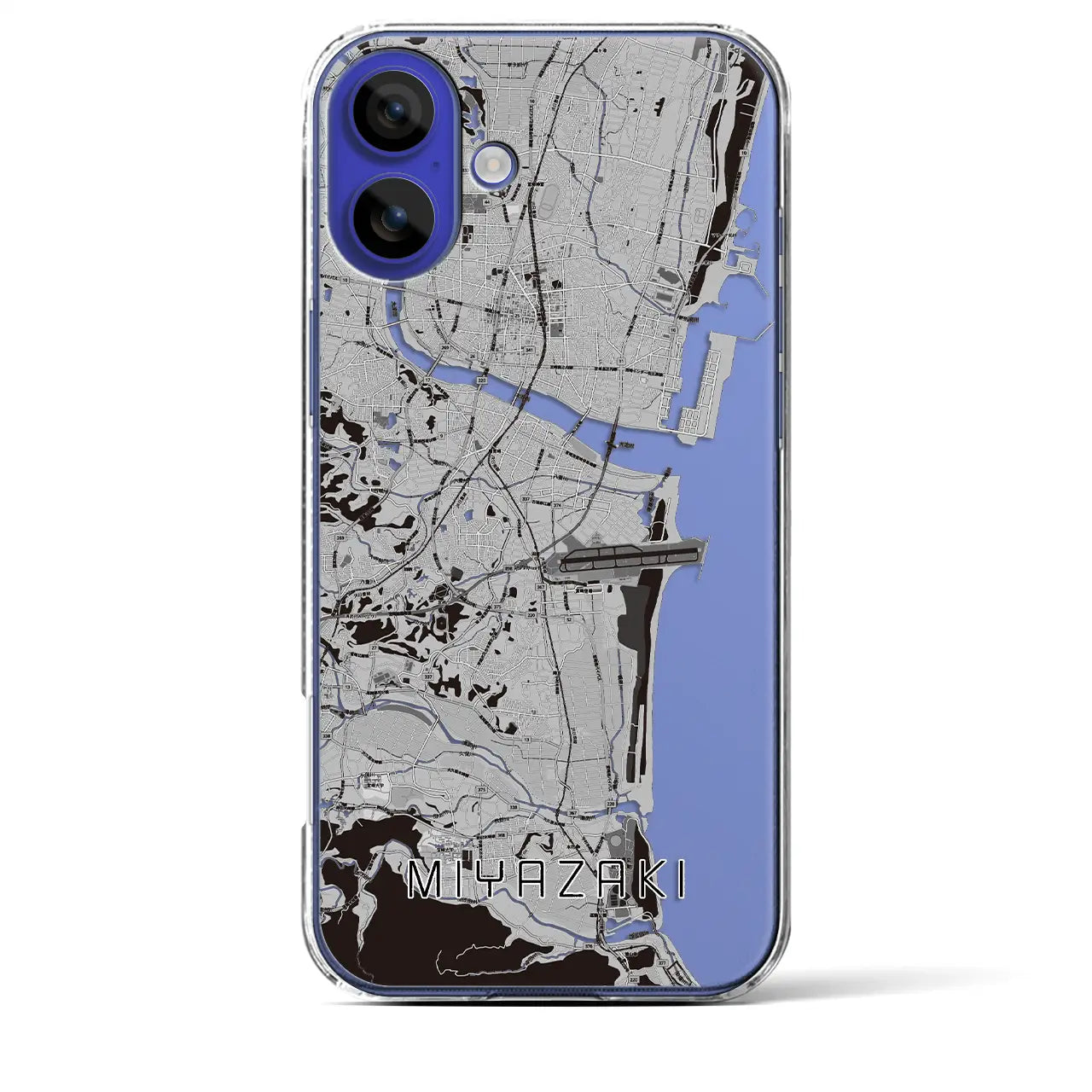 【宮崎(宮崎県)】地図柄iPhoneケース(クリアタイプ)