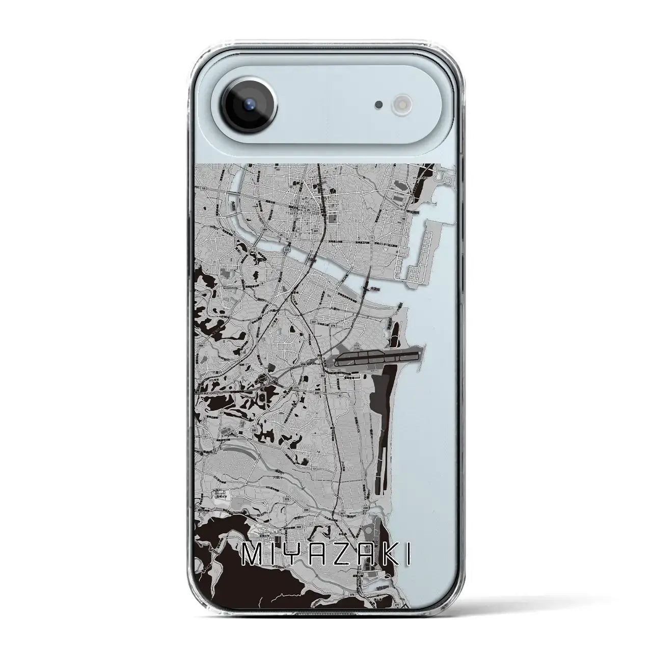 【宮崎(宮崎県)】地図柄iPhoneケース(クリアタイプ)