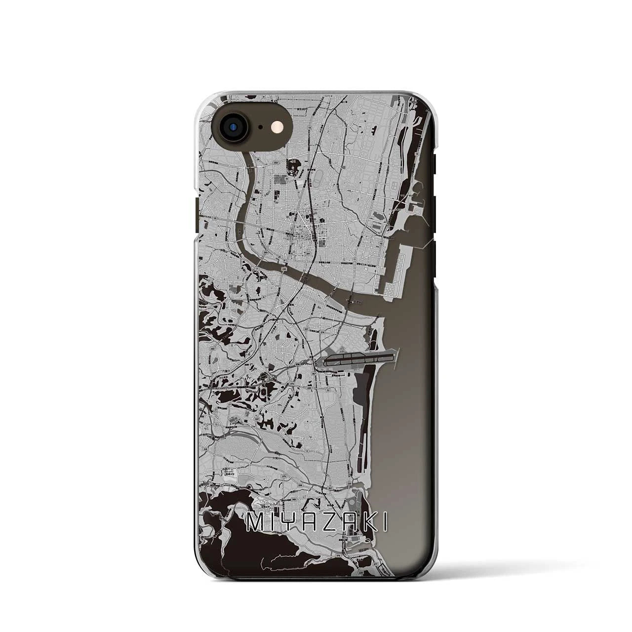 【宮崎(宮崎県)】地図柄iPhoneケース(クリアタイプ)
