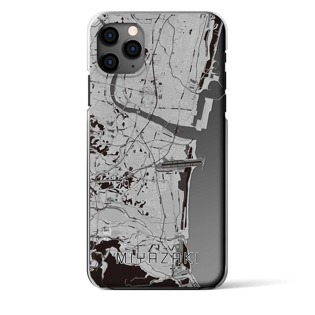【宮崎(宮崎県)】地図柄iPhoneケース(クリアタイプ)