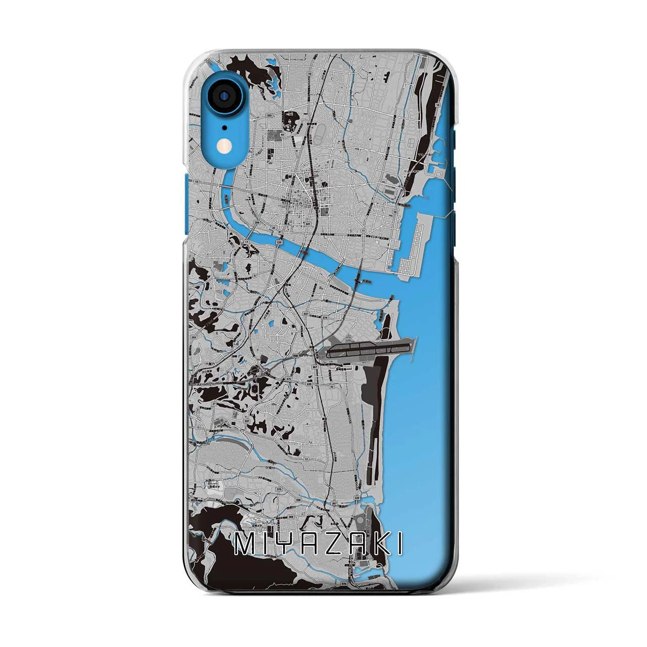 【宮崎(宮崎県)】地図柄iPhoneケース(クリアタイプ)