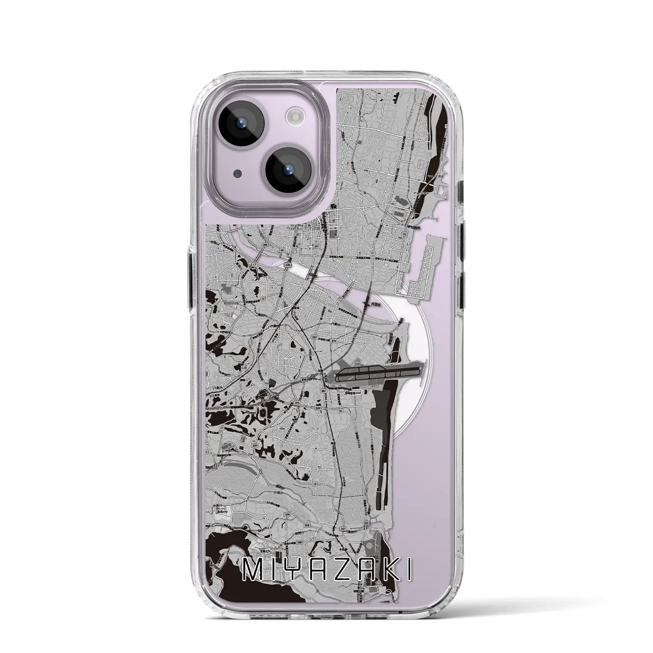 【宮崎(宮崎県)】地図柄iPhoneケース(MagSafeタイプ)