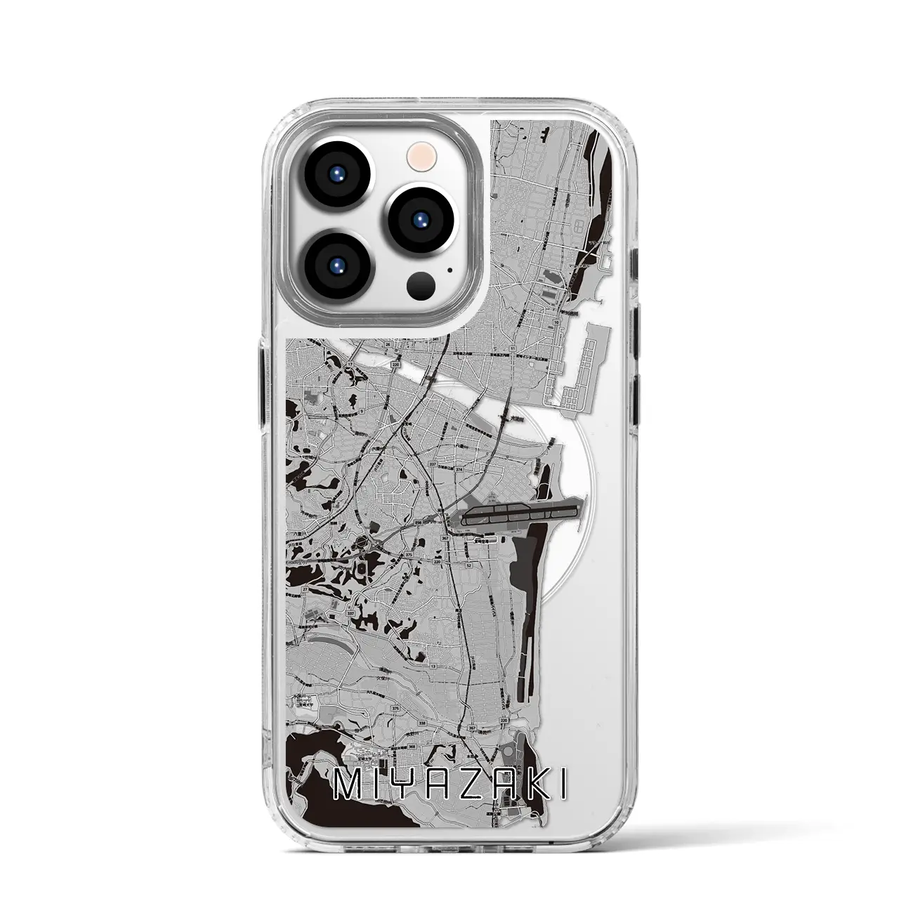 【宮崎(宮崎県)】地図柄iPhoneケース(MagSafeタイプ)
