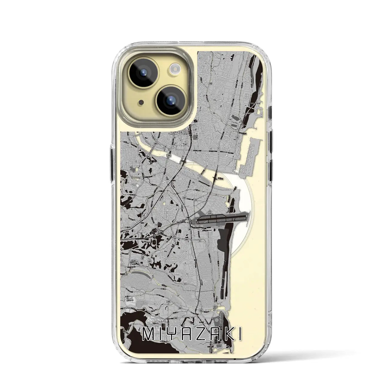 【宮崎(宮崎県)】地図柄iPhoneケース(MagSafeタイプ)