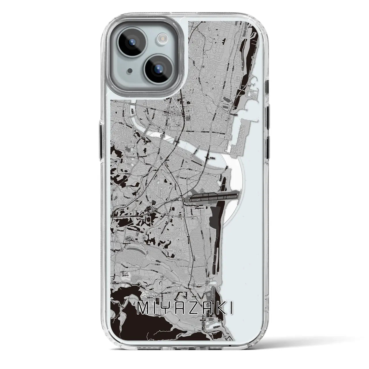 【宮崎(宮崎県)】地図柄iPhoneケース(MagSafeタイプ)
