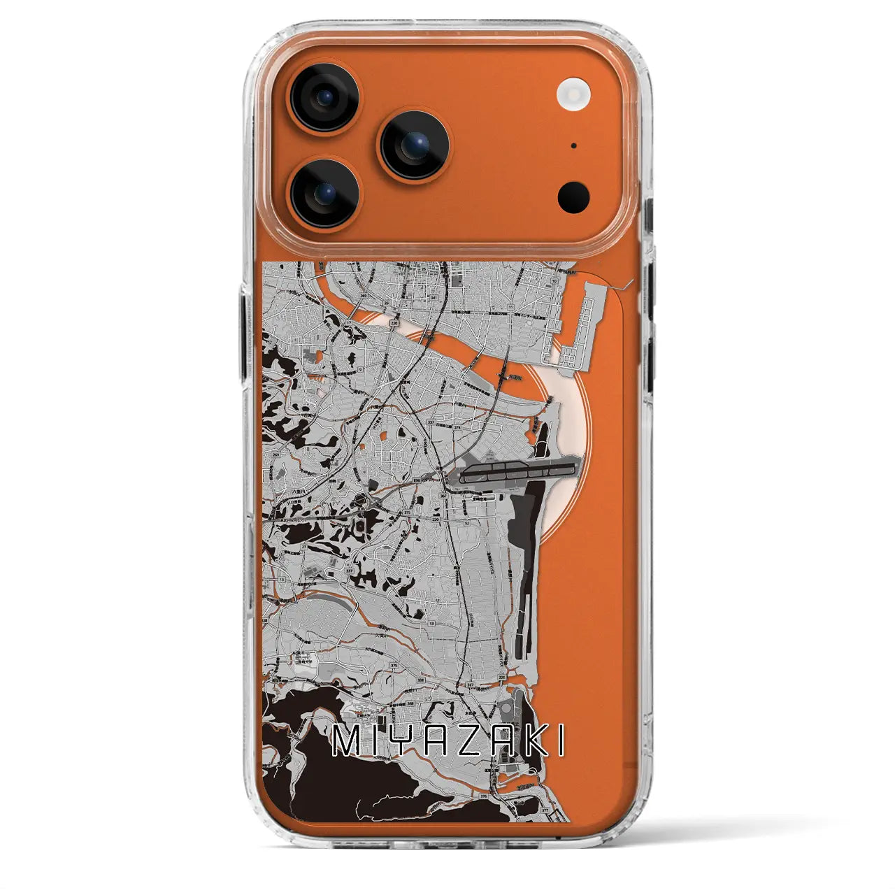 【宮崎(宮崎県)】地図柄iPhoneケース(MagSafeタイプ)