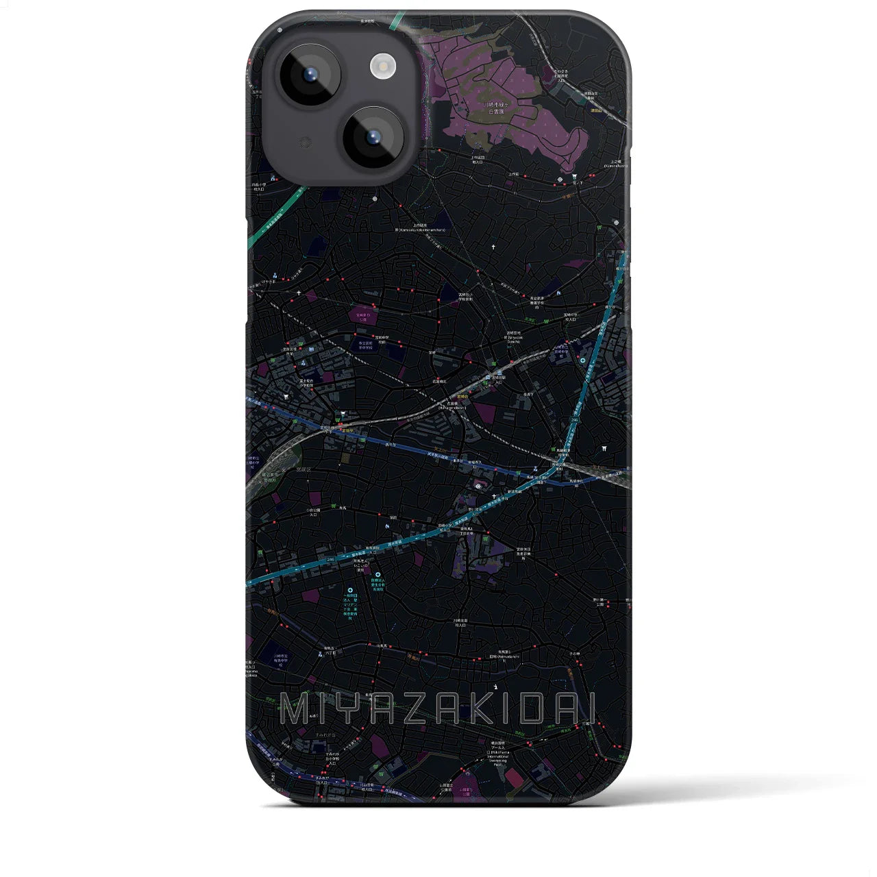 【宮崎台(神奈川県)】地図柄iPhoneケース(バックカバータイプ)