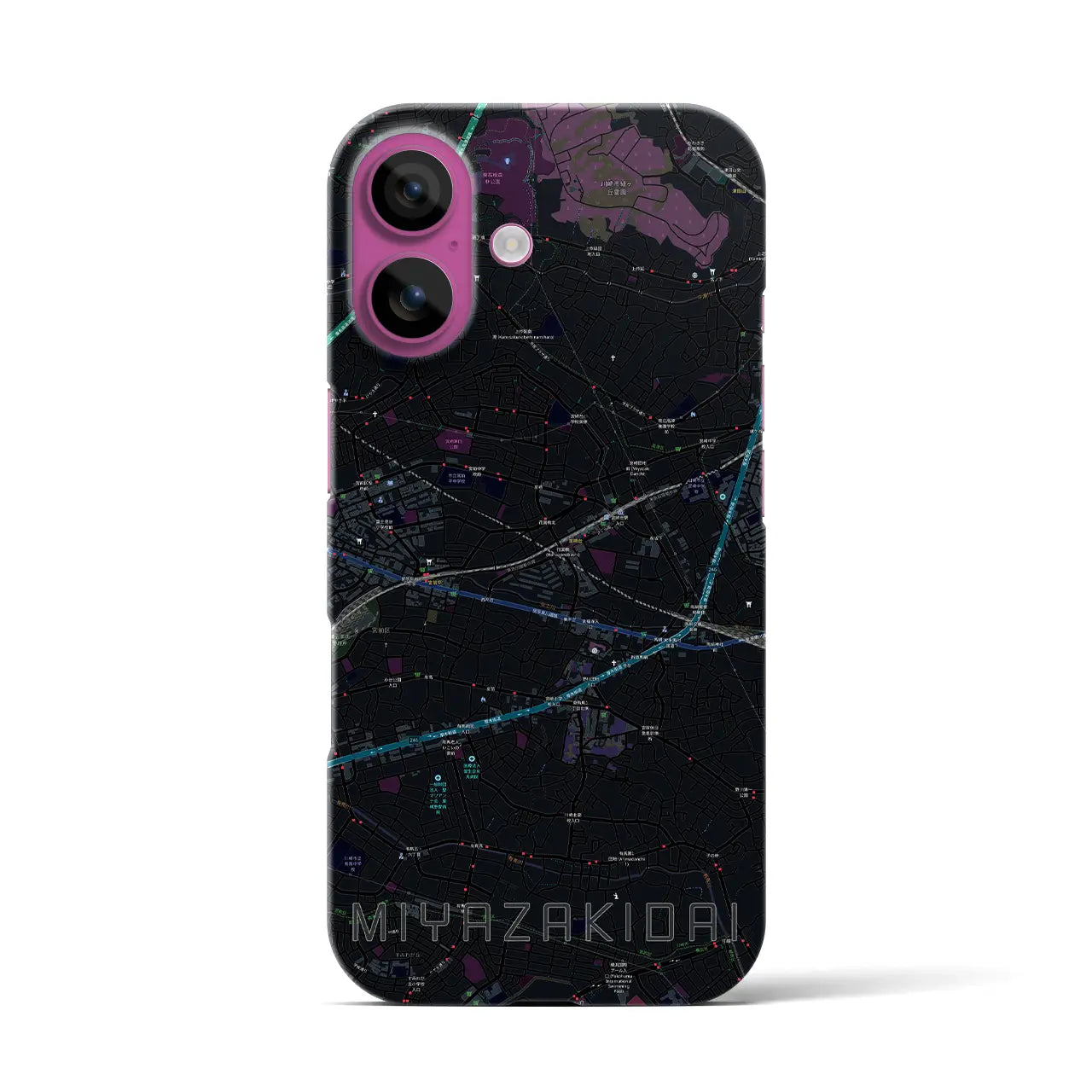 【宮崎台(神奈川県)】地図柄iPhoneケース(バックカバータイプ)