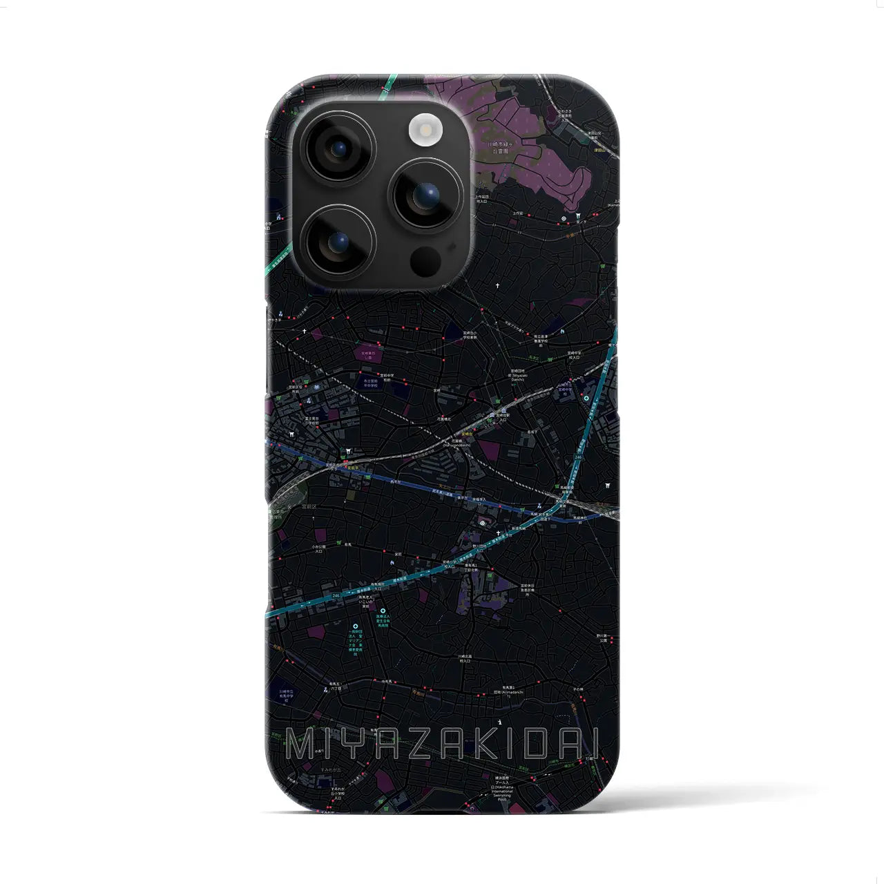 【宮崎台(神奈川県)】地図柄iPhoneケース(バックカバータイプ)