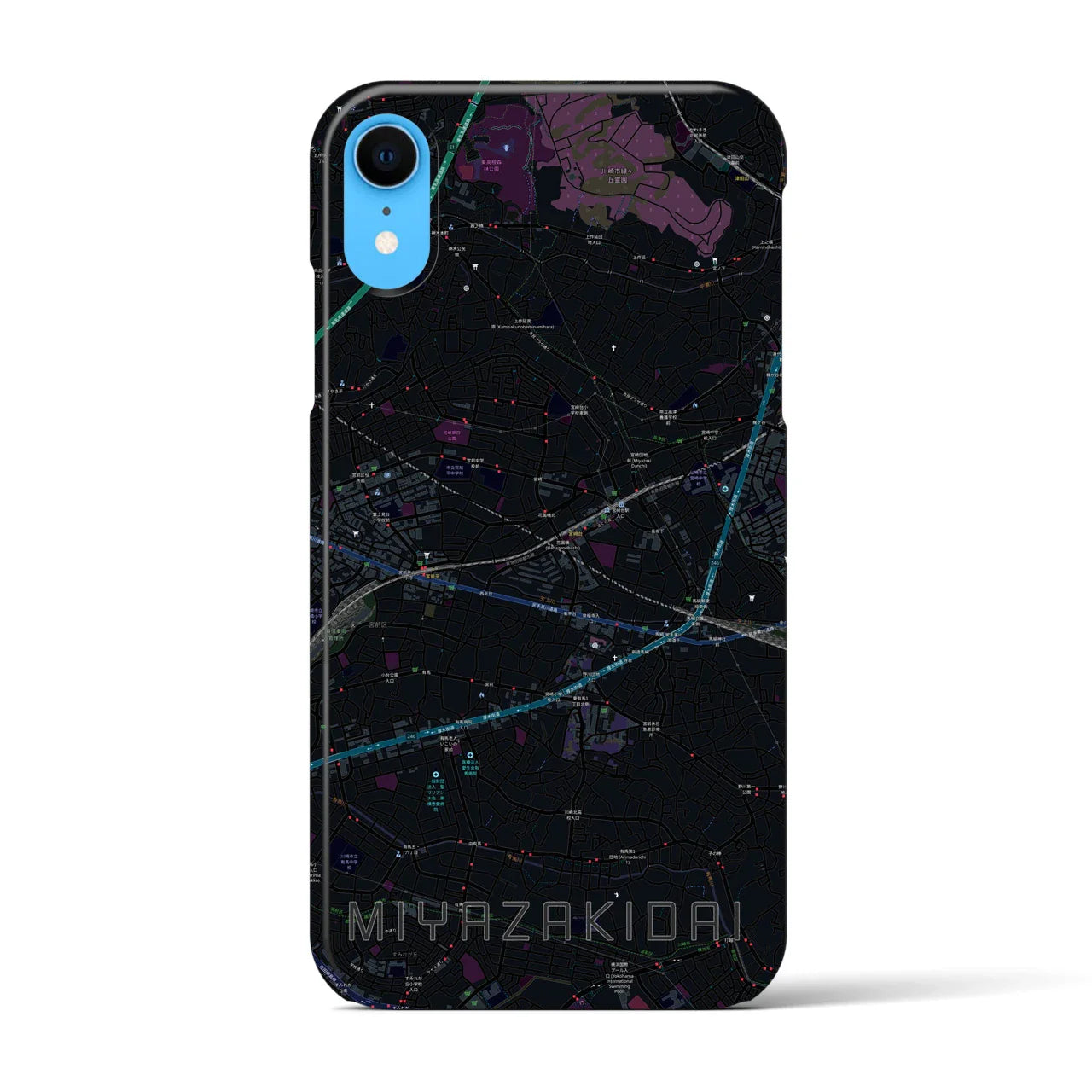 【宮崎台(神奈川県)】地図柄iPhoneケース(バックカバータイプ)