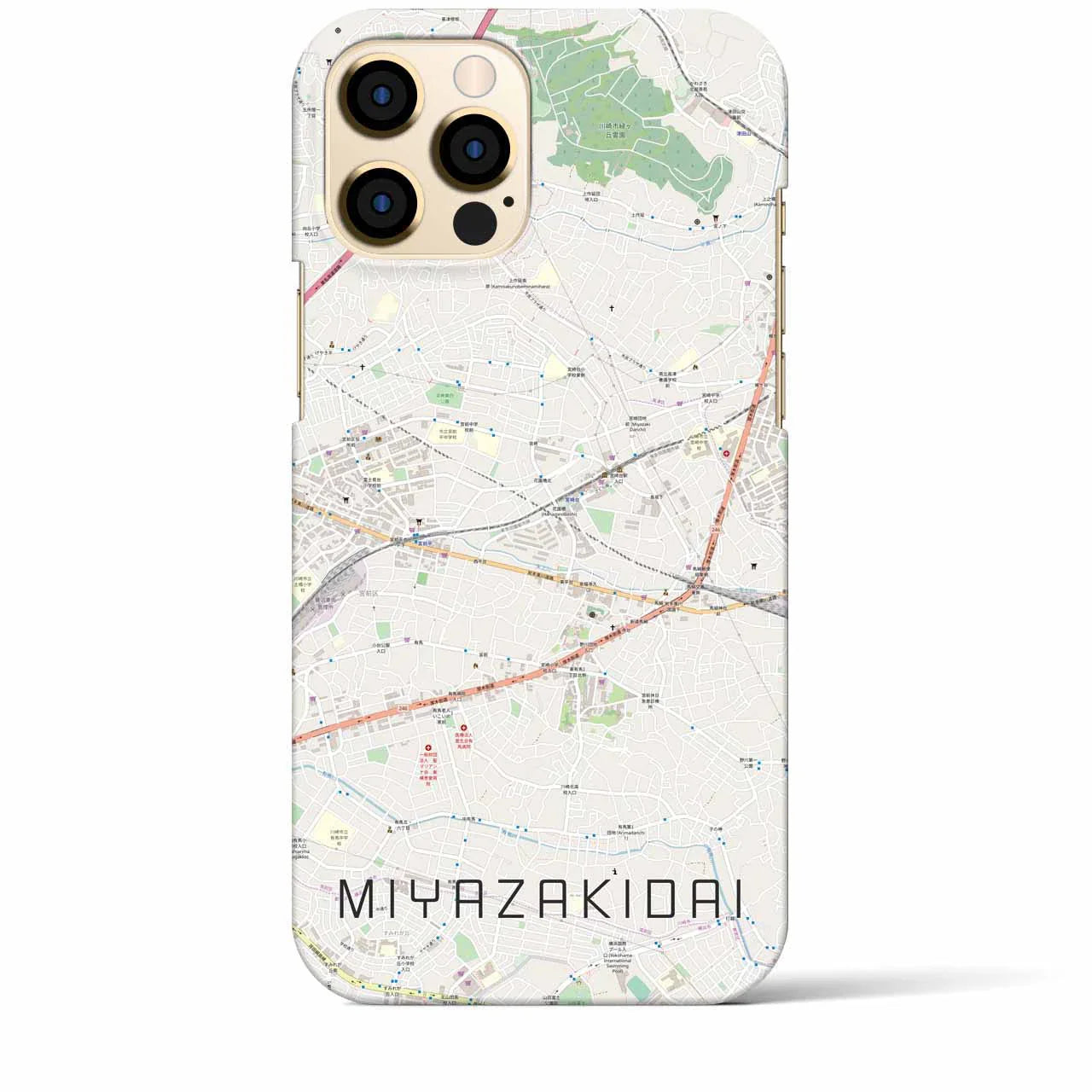 【宮崎台(神奈川県)】地図柄iPhoneケース(バックカバータイプ)