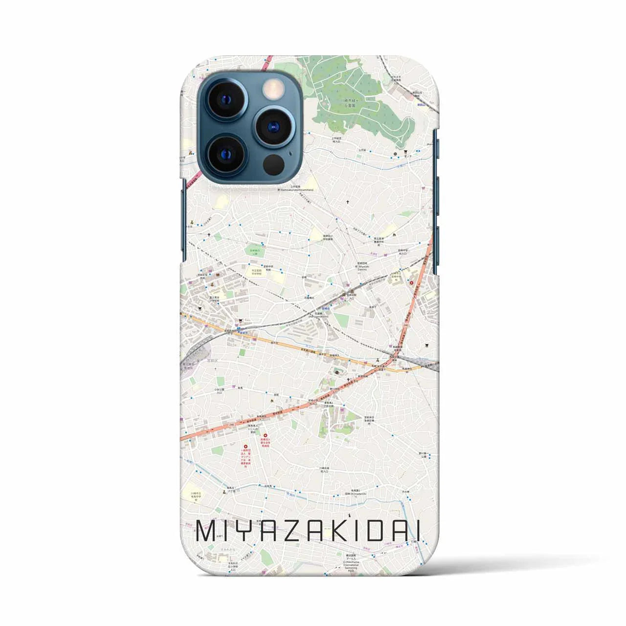 【宮崎台(神奈川県)】地図柄iPhoneケース(バックカバータイプ)