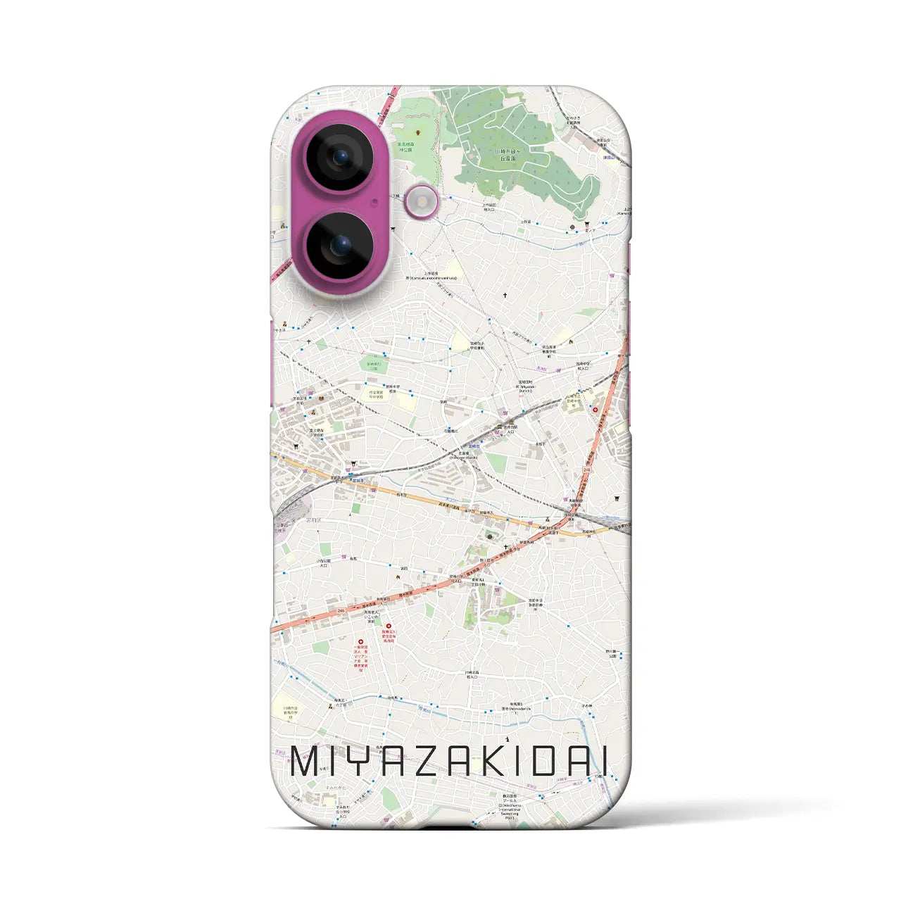【宮崎台(神奈川県)】地図柄iPhoneケース(バックカバータイプ)