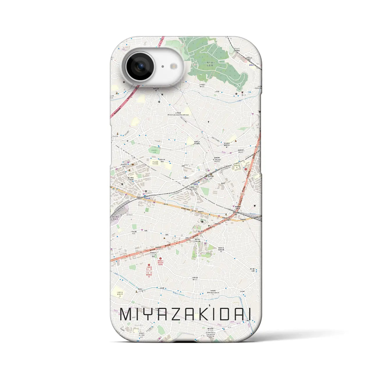 【宮崎台(神奈川県)】地図柄iPhoneケース(バックカバータイプ)