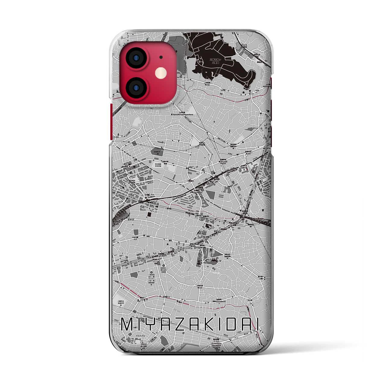 【宮崎台(神奈川県)】地図柄iPhoneケース(クリアタイプ)
