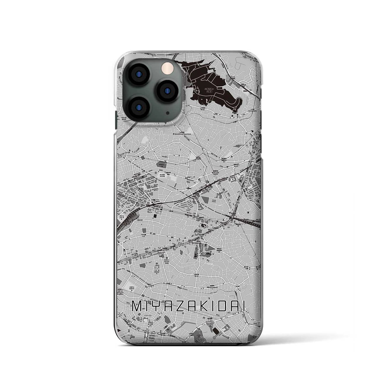 【宮崎台(神奈川県)】地図柄iPhoneケース(クリアタイプ)
