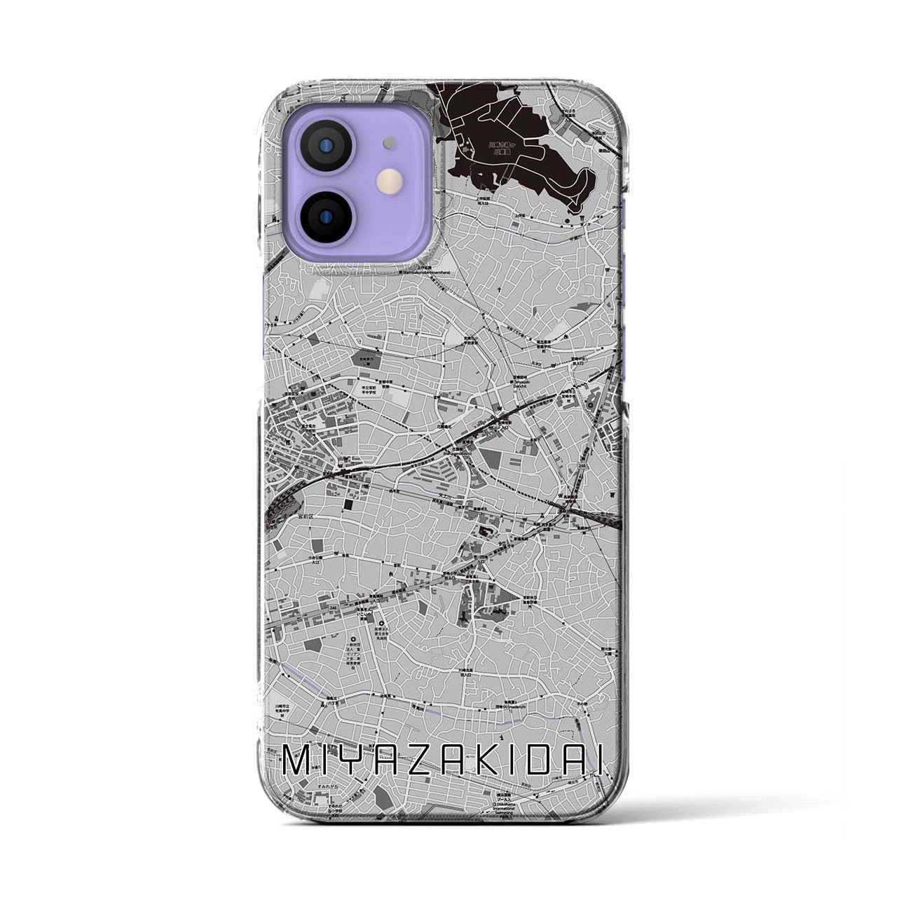 【宮崎台(神奈川県)】地図柄iPhoneケース(クリアタイプ)