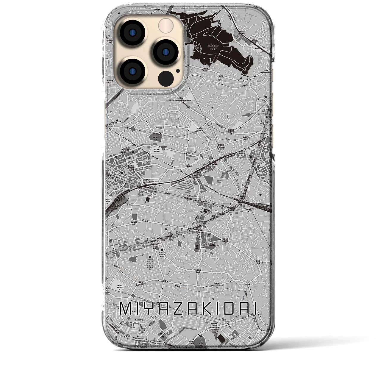 【宮崎台(神奈川県)】地図柄iPhoneケース(クリアタイプ)